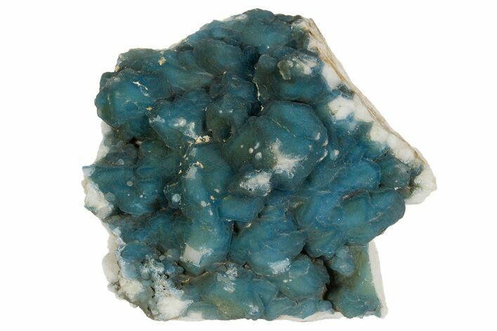 Blue-Green Plumbogummite on Quartz - Yangshuo Mine, China #177172